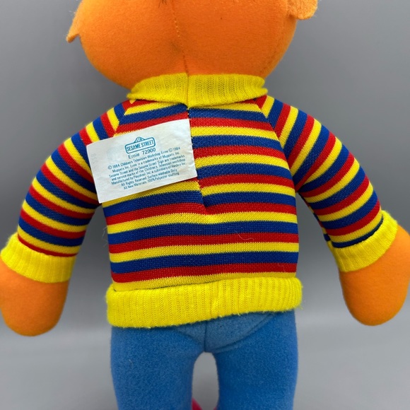 Vintage Sesame Street Stuffed Ernie Toy Plush Jim Henson Playskool 1984 - Picture 4 of 10
